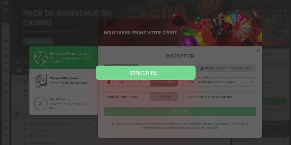 compléter l'inscription