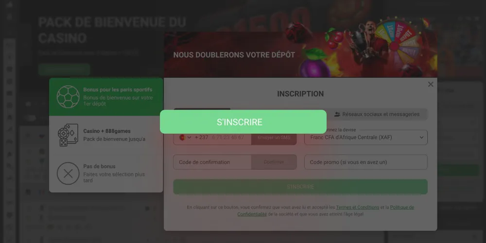 compléter l'inscription