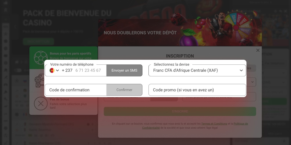 saisir les informations principales